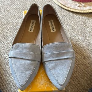 Blue Suede Steve Madden loafers